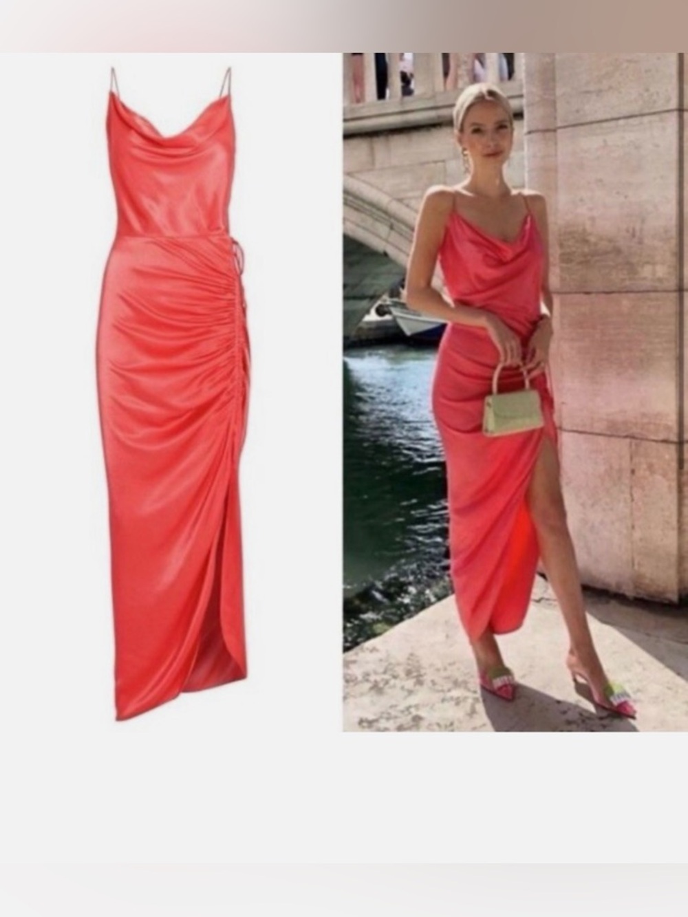 Veronica Beard Natasha Dress in Bright Coral - Picture 2 of 12